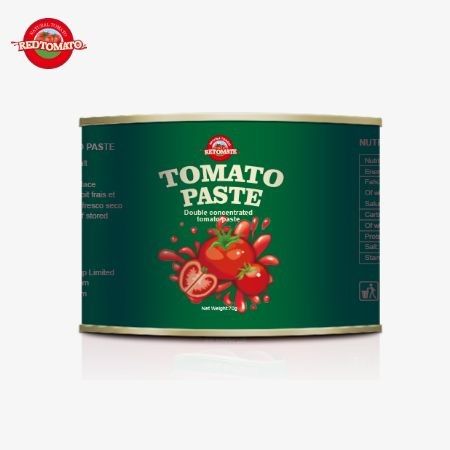 70g Εύκολο άνοιγμα κάλυψης κονσερβοποιημένη ζύμη ντομάτας συμπυκνωμένη για φιλική εμπειρία χρήστη