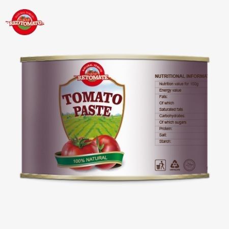 Υψηλής ποιότητας 2200g κονσερβοποιημένο προϊόν ντομάτας Χαλάλ-πιστοποιημένο για την αφρικανική μουσουλμανική κουζίνα με 28-30% συμπυκνωμένο ντομάτο