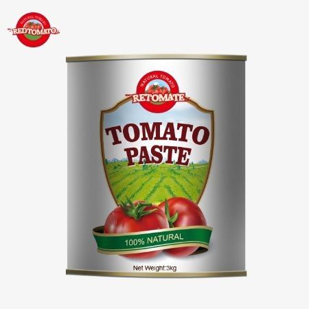 3 kg κονσερβοποιημένη ζύμη ντομάτας με 28-30% Brix και πιστοποίηση ISO για την εστίαση και την χονδρική πώληση