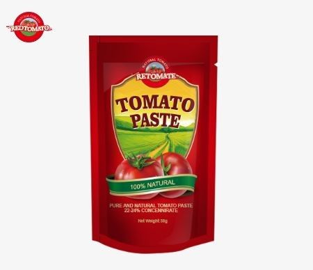 Η πάστα ντομάτας 50g Stand-Up Sachet πληροί τα πρότυπα ISO HACCP και BRC που διασφαλίζουν τη συμμόρφωση των τιμών εργοστασίου