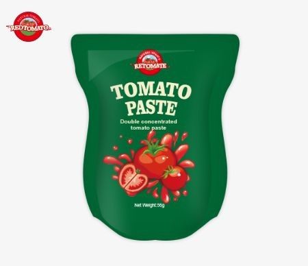 Χονδρικός Stand-Up Sachet Tomato Paste, σε μεγέθη 56g προσφέρει ένα καθαρό προϊόν χωρίς πρόσθετα