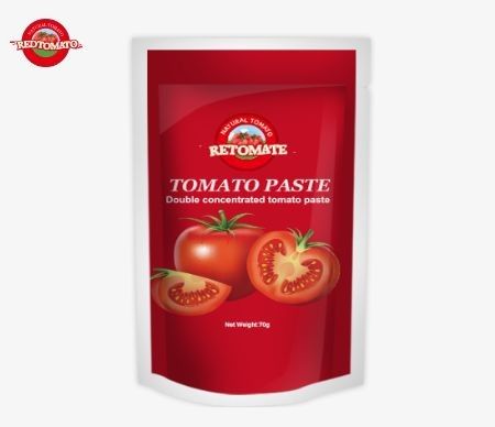 Πρωταθλήτρια σακούλες με παστα ντομάτας σε επίπεδα και όρθια σχήματα διπλή συμπυκνωμένη με βάρος 70 γραμμάρια η κάθε μία