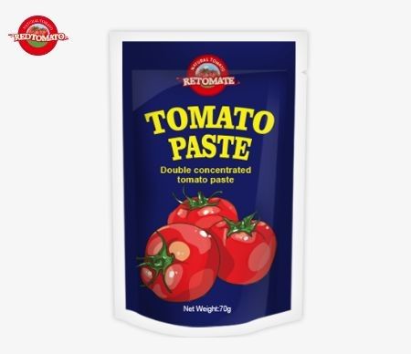 70g Παστα ντομάτας σε όρθια σακούλα επίπεδη σακούλα Brix 28-30% 22-24% 18-20% συγκέντρωση