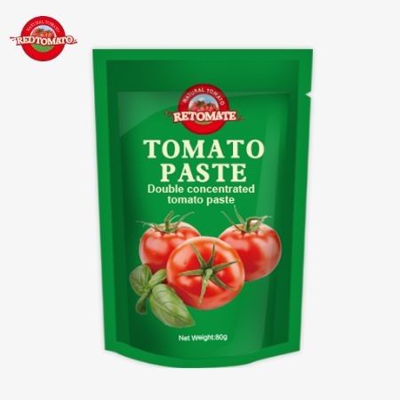 80g Stand-up Sack of Double-Concentrated Tomato Paste διαθέσιμο με επίπεδα καθαρότητας που κυμαίνονται από 30% έως 100%