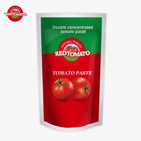OEM 100g Stand-Up Sachet με διπλή συμπυκνωμένη ζύμη ντομάτας που προσφέρει επίπεδα καθαρότητας που κυμαίνονται από 30% έως 100%