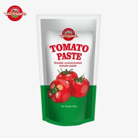 Το 200g Stand-Up Sachet Of Tomato Paste πληροί τα πρότυπα ISO HACCP και BRC που εξασφαλίζουν τη συμμόρφωση των τιμών εργοστασίου