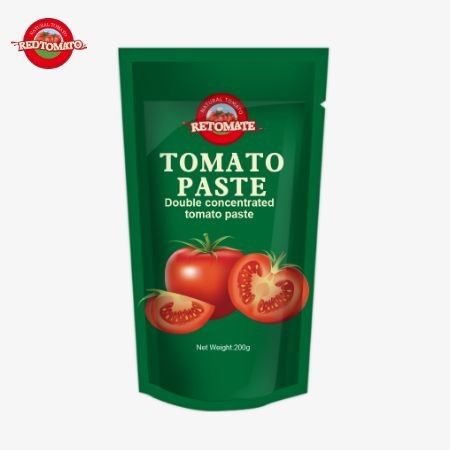 Το 200g Stand-Up Sachet Of Tomato Paste πληροί τα πρότυπα ISO HACCP και BRC, εξασφαλίζοντας τη συμμόρφωση με τις εργοστασιακές τιμές