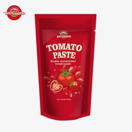 Το 200g Stand-Up Sachet Of Tomato Paste συμμορφώνεται με τα πρότυπα ISO HACCP και BRC, διασφαλίζοντας τη συμμόρφωση των τιμών εργοστασίου