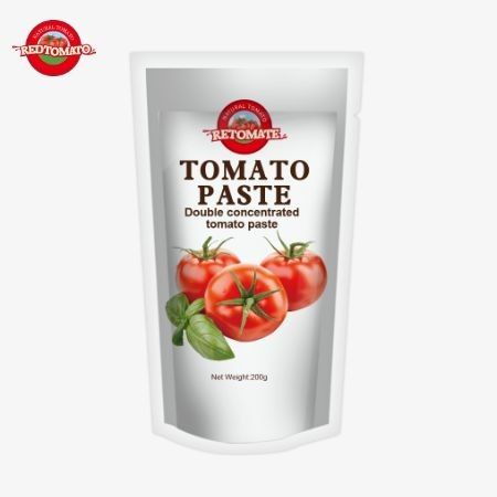 Το 200g Stand-up Sachet of Tomato Paste πληροί τα πρότυπα ISO HACCP και BRC για τη συμμόρφωση των τιμών εργοστασίου