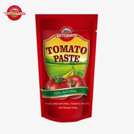 Το 200g Stand-Up Sachet Of Tomato Paste συμμορφώνεται με τα πρότυπα ISO HACCP και BRC, διασφαλίζοντας τη συμμόρφωση των τιμών εργοστασίου