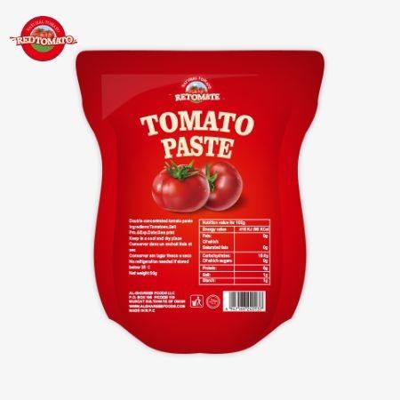 Το 340g Stand-Up Sachet Of Tomato Paste συμμορφώνεται με τις τιμές ISO, HACCP και BRC