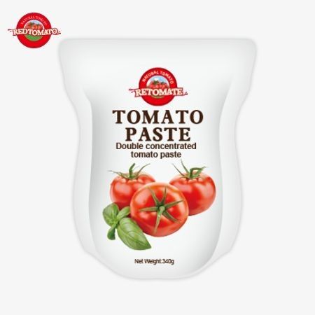 Το 340g Stand-up Sachet of Tomato Paste πληροί τα πρότυπα ISO HACCP και BRC για τη συμμόρφωση των τιμών εργοστασίου