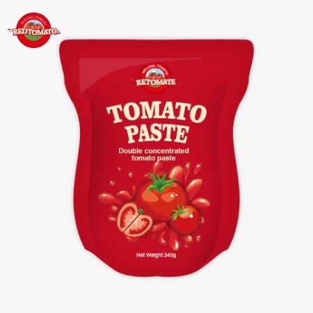 Το 340g Stand-up Sachet Of Tomato Paste συμμορφώνεται με τα πρότυπα ISO HACCP και BRC για τις εργοστασιακές τιμές