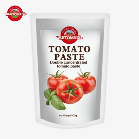 400g Stand-up Sachet Tomato Paste Εύκολο γευστικό με καθαρότητα που κυμαίνεται από 30% έως 100%