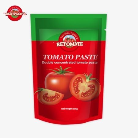Το 500g Stand-up Sachet Of Tomato Paste προσφέρει βολική συσκευασία και μια νόστιμη γεύση