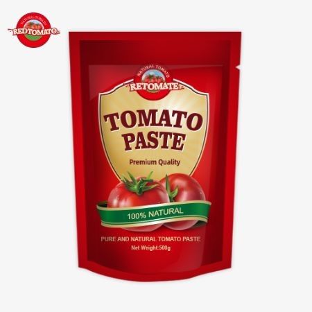 Το 500g Stand-up Sachet of Tomato Paste παρέχει βολική συσκευασία και υπέροχη γεύση