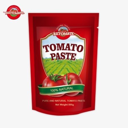 Το 500g Stand-Up Sachet Of Tomato Paste προσφέρει βολική συσκευασία και υπέροχη γεύση