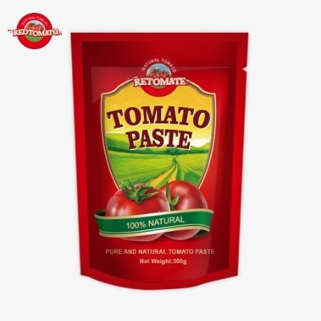 Το 500g Stand-up Sachet of Tomato Paste παρέχει βολική συσκευασία και υπέροχη γεύση