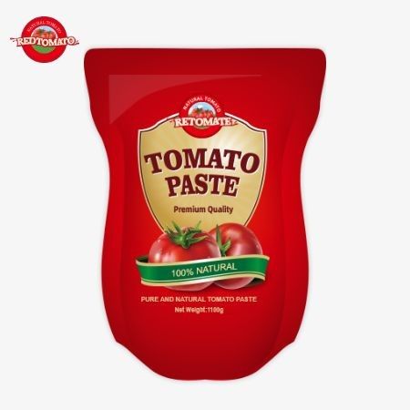 1100g Stand-up Sachet of Tomato Paste πληροί τα πρότυπα ISO HACCP και BRC για τη συμμόρφωση των τιμών εργοστασίου