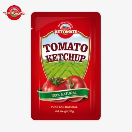 Φαρμακευτική παρασκευή 50g S Sachet Ketchup Για να παρέχει ISO HACCP FDA Πιστοποίηση
