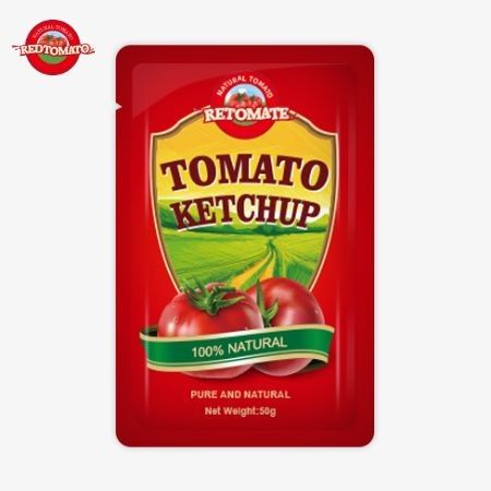 Φαρμακευτική παρασκευή 50g S Sachet Ketchup Για να παρέχει ISO HACCP FDA Πιστοποίηση