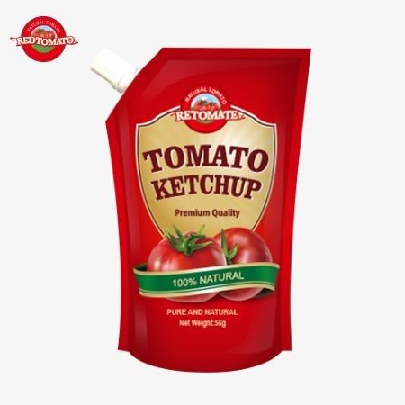 ISO Sachet Ketchup 56g καθαρή φυσική γεύση σύμφωνα με τα διεθνή πρότυπα παραγωγής