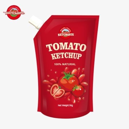 Πιστοποιημένο ISO 56g Sachet Ketchup καθαρή φυσική γεύση πληροί τα διεθνή πρότυπα παραγωγής