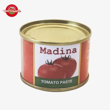 Μαντίνα 70g κονσερβοποιημένη ζύμη ντομάτας με Brix 28% 30% παρέχει μάρκα και σχεδιασμό συσκευασίας