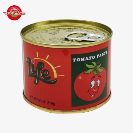 LIFE 70g κονσερβοποιημένη ζύμη ντομάτας με Brix 28% 30% παρέχει σχεδιασμό μάρκας και συσκευασίας