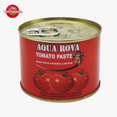 70g AQUA ROVA Κονσερβοποιημένη πάστα ντομάτας με Brix 28–30% Παρέχετε Σχεδιασμό Μάρκας και Συσκευασίας