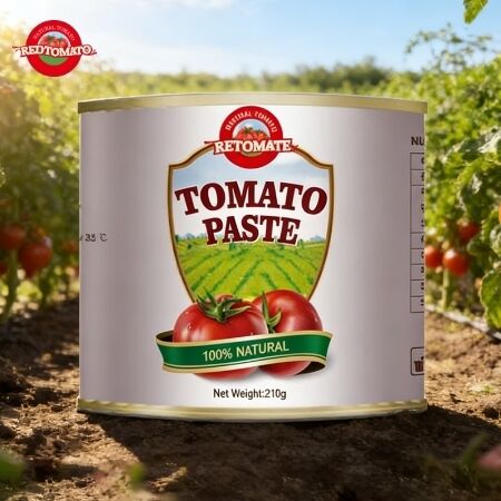 210g Concentrato di pomodoro in scatola - Soddisfa gli standard di produzione globali ISO HACCP BRC FDA