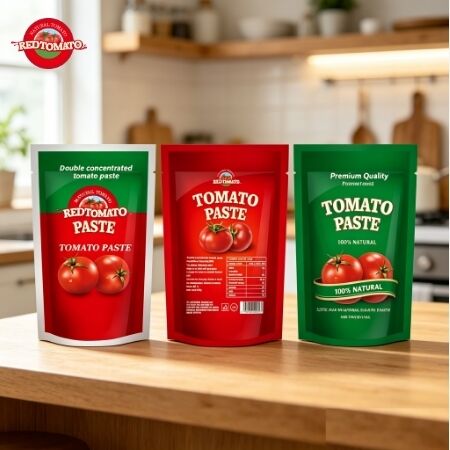 Διαφορετική καθαρότητα Stand Up Pouch Tomato Paste 80g διπλή συμπυκνωμένη 30 έως 100 βαθμούς