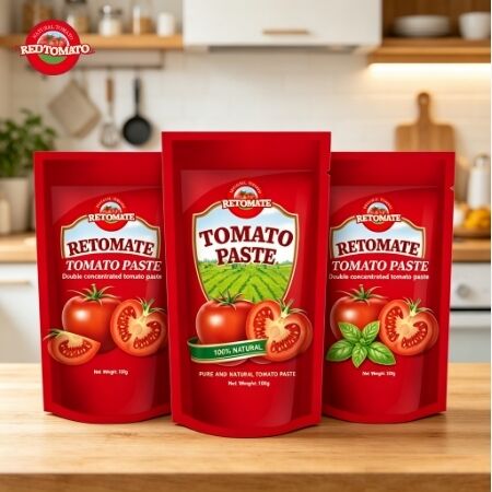 100g Stand-up Pouch High Purity Triple Concentration Tomato Paste για ευέλικτη μαγειρική