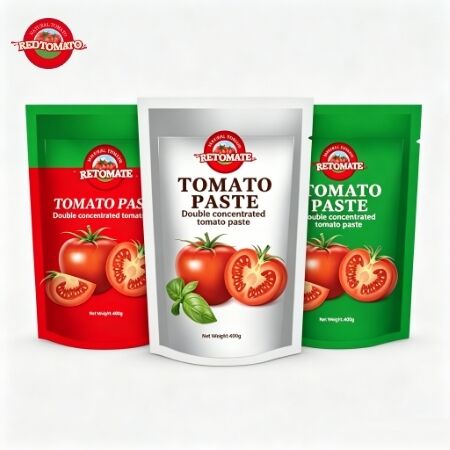 400g Stand-Up Sachet Tomato Paste με 30%-100% καθαρότητα και γλυκό-ξινή γεύση
