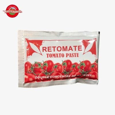 40g επίπεδη πάστα ντομάτας σε σακούλα - OEM διπλή συμπυκνωμένη πάστα ντομάτας Κινέζοι παραγωγοί