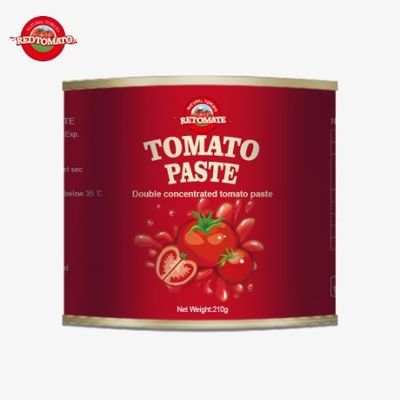 210g κονσερβοποιημένη ζύμη ντομάτας συμμορφώνεται με τα πρότυπα παραγωγής που καθορίζονται από την ISO HACCP BRC και FDA