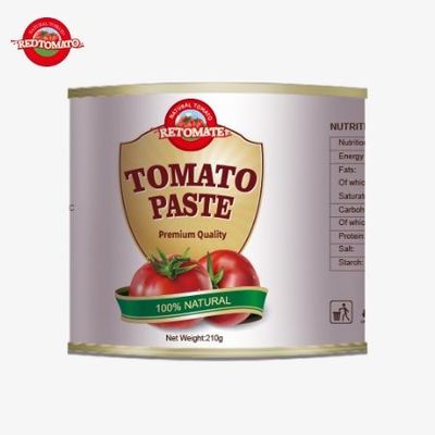 210g κονσερβοποιημένη ζύμη ντομάτας συμμορφώνεται με τα διεθνή πρότυπα ISO HACCP BRC και FDA