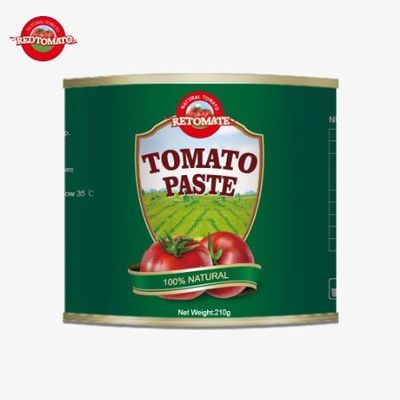 Κίνα εργοστάσιο OEM 210g Canend τομάτα πάστα Τα πρότυπα παραγωγής που καθορίζονται από την ISO HACCP και FDA