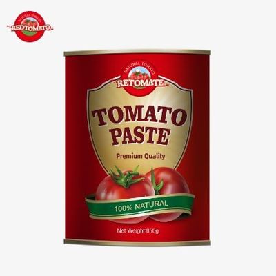 Κατασκευασμένη στην Κίνα Τομάτα 28/30% Brix 850g Συγκεντρωμένη υψηλής ποιότητας πάστα ντομάτας