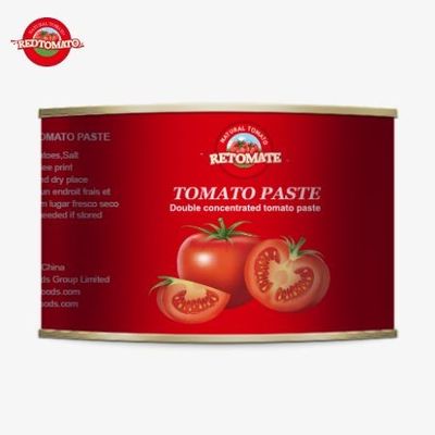Προνομιακό προϊόν με κονσέρβες ντομάτας 2200g πιστοποιημένο ως Halal για την Αφρικανική Μουσουλμανική κουζίνα Συγκεντρωμένη πάστα ντομάτας