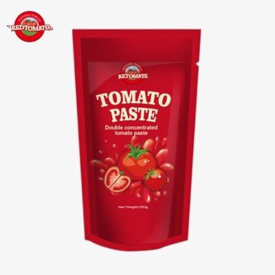 Το 200g Stand-Up Sachet Of Tomato Paste συμμορφώνεται με τα πρότυπα ISO HACCP και BRC, διασφαλίζοντας τη συμμόρφωση των τιμών εργοστασίου