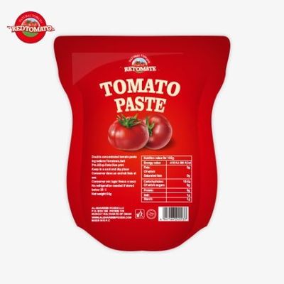 Το 340g Stand-Up Sachet Of Tomato Paste συμμορφώνεται με τις τιμές ISO, HACCP και BRC