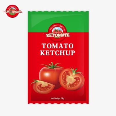 36g OEM Tomato Ketchup Sachet με καθαρή φυσική γεύση, που πληροί τα πρότυπα ISO HACCP και FDA