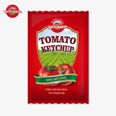 36g Tomato Ketchup Sachet OEM από την Κίνα Εργοστάσιο κατασκευασμένο με καθαρά φυσικά συστατικά προσφέρεται σε εργοστασιακή τιμή