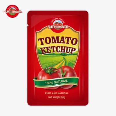 Φαρμακευτική παρασκευή 50g S Sachet Ketchup Για να παρέχει ISO HACCP FDA Πιστοποίηση