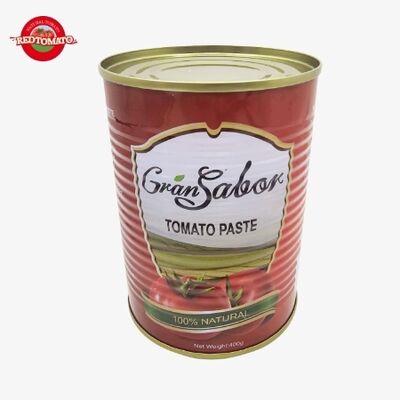 Gransadon 400g Κονσερβοποιημένη πάστα ντομάτας (Brix 24%-26%) – OEM υποστηρίζεται με προσαρμοσμένο σχέδιο συσκευασίας
